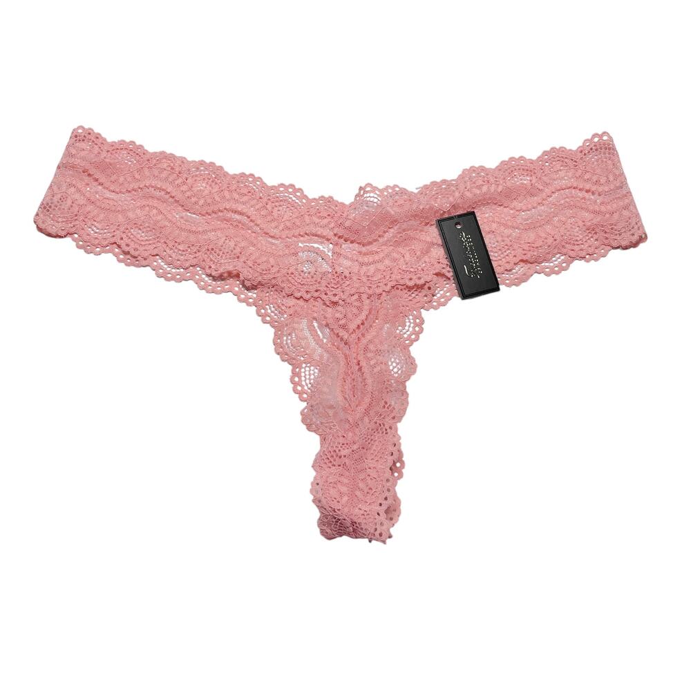 Frederick's of Hollywood Flora Allover Lace Thong Cloud Size 1X